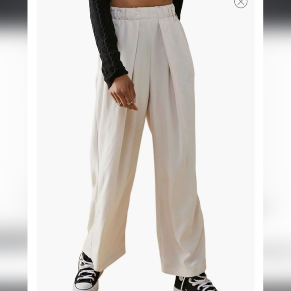 Free People Nothing to Say Pleated Trouser Orange NWOT - Picture 8 of 14